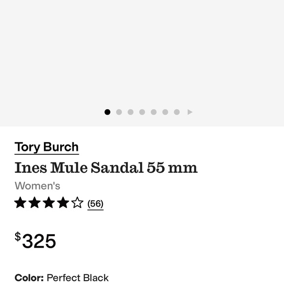 Tory Burch’ Ines Mule Sandal 55mm Black Leather Heeled Slide Size 7 (Never Worn) - Picture 7 of 17